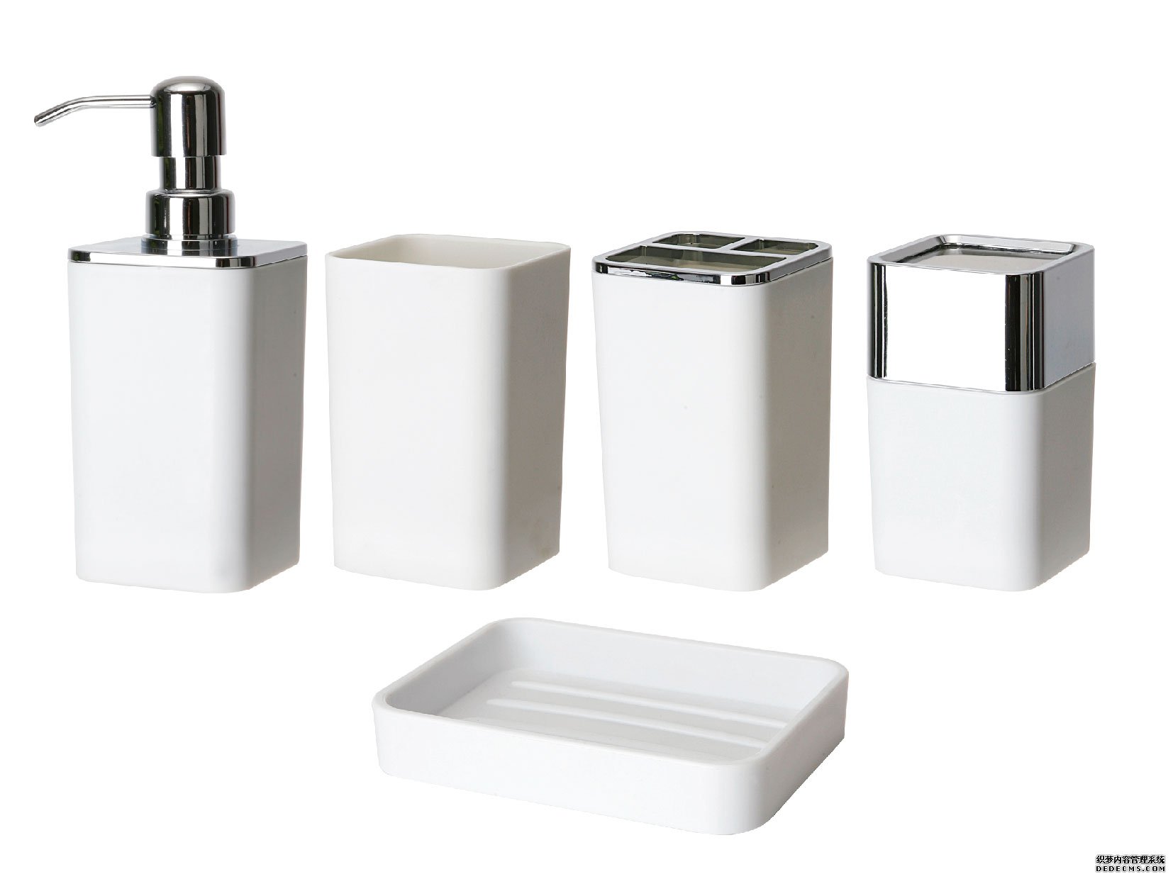 Square bath set of 5